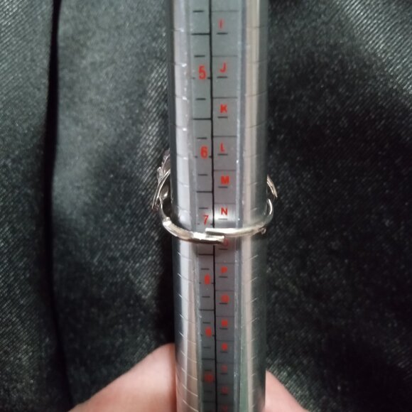 Vintage Sarah Coventry Cocktail Ring Marcasite Rhinestone Dome Silver Adjusts - Picture 9 of 9